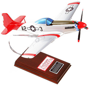 P - 51 D Mustang Wood Model Airplane - Tuskegee