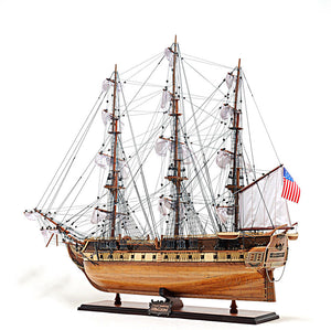 Assembled  U.S.S. Constitution  Wood Model  Ship (38" long)