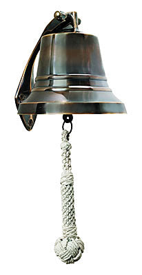 6" Nautical Brass Bell with bronze finish by Authentic Models