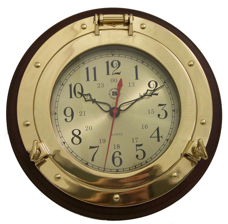 Vintage Brass Porthole Clock