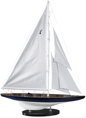 J-Yacht Rainbow (1934) Wood Model Boat  - Assembled