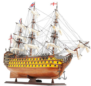 Assembled HMS Victory Wood Model Ship 38" Painted