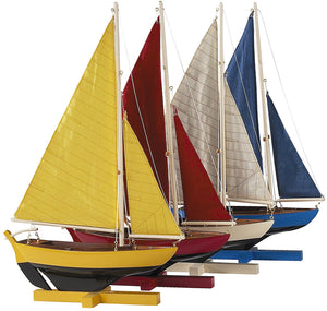 Sunset Sailors: Set of 4 mini Pond Sailboats by Authentic Models