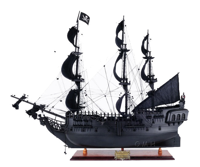 Assembled Black Pearl Caribbean Pirate Ship Wood Model Replica 35"