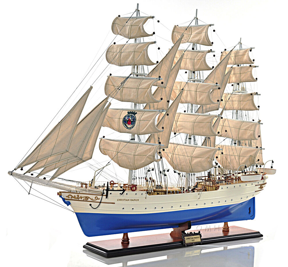 Assembled Christian Radich Wood Model Ship 37"