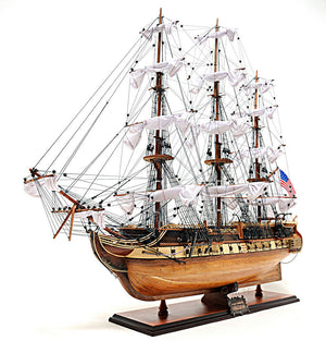 Assembled  U.S.S. Constitution  Wood Model  Ship (29" long)