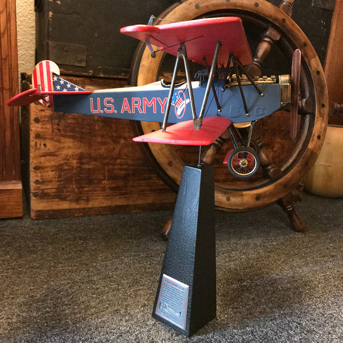 Desktop Fokker D - VII, US Army, with stand by Authentic Models