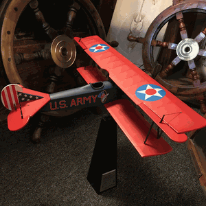 Desktop Fokker D - VII, US Army, with stand by Authentic Models