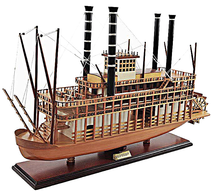 Assembed Mississippi Riverboat Wood Model Boat