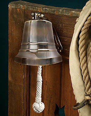 6" Nautical Brass Bell with bronze finish by Authentic Models