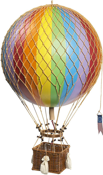 Hanging Helium Balloon (Decorative) Jules Verne , Rainbow 16.5" by Authentic Models