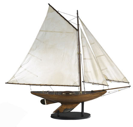 Bermuda Sloop Model Boat with Antique Finish