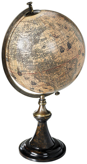 Hondius Terrestrial Globe Reproduction on Classic Paris Stand by Authentic Models