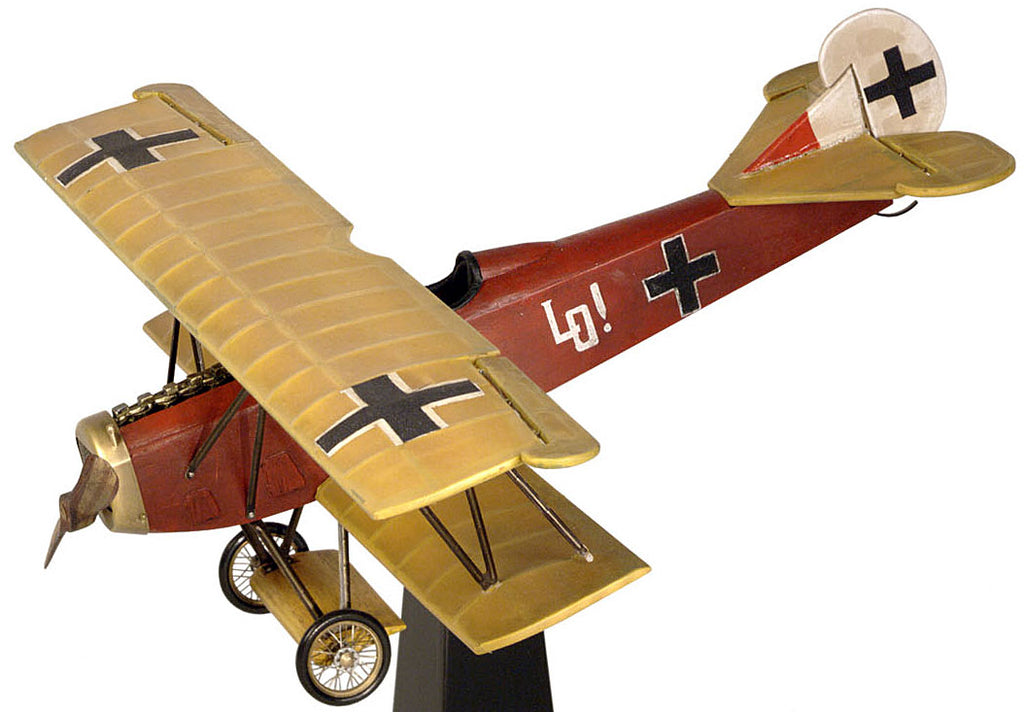 Desktop Fokker D-VII Airplane Model w/Stand, 18" by Authentic Models