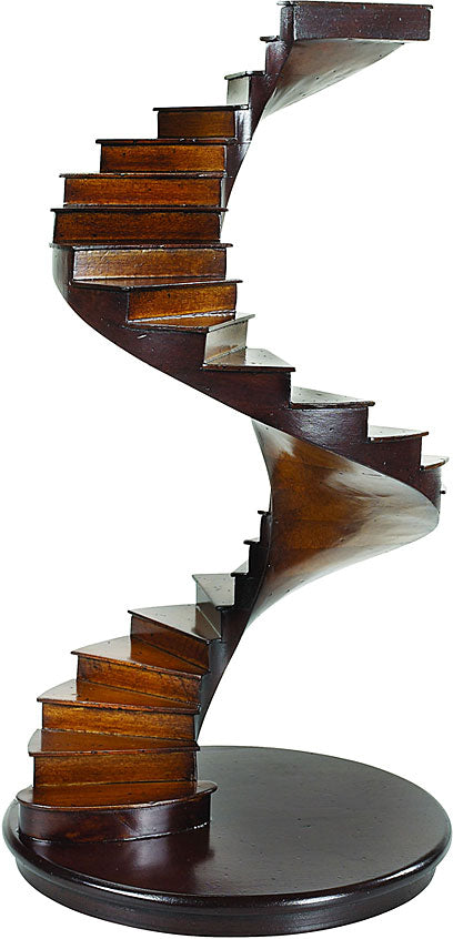 Spiral Stairs Museum Wood Architectural Model Collectible by Authentic Models