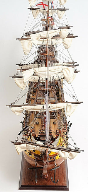 Assembled HMS Victory Wood Model Ship 38" Painted