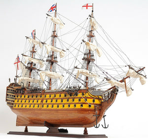 Assembled HMS Victory Wood Model Ship 38" Painted